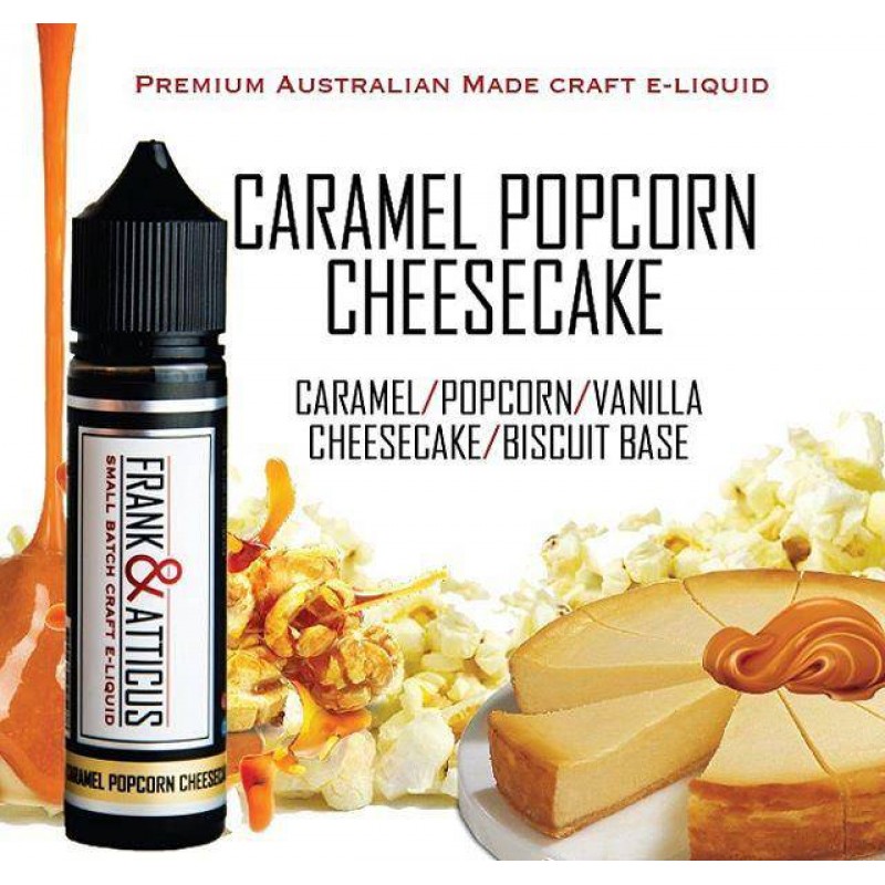 Frank & Atticus E-Liquid - Caramel Popcorn Cheesecake - 60ml