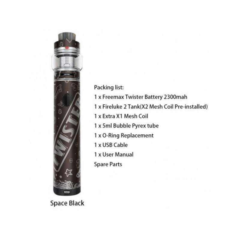 FREEMAX Twister 80W Kit 2300mAh With 5ml Fireluke 2 Tank