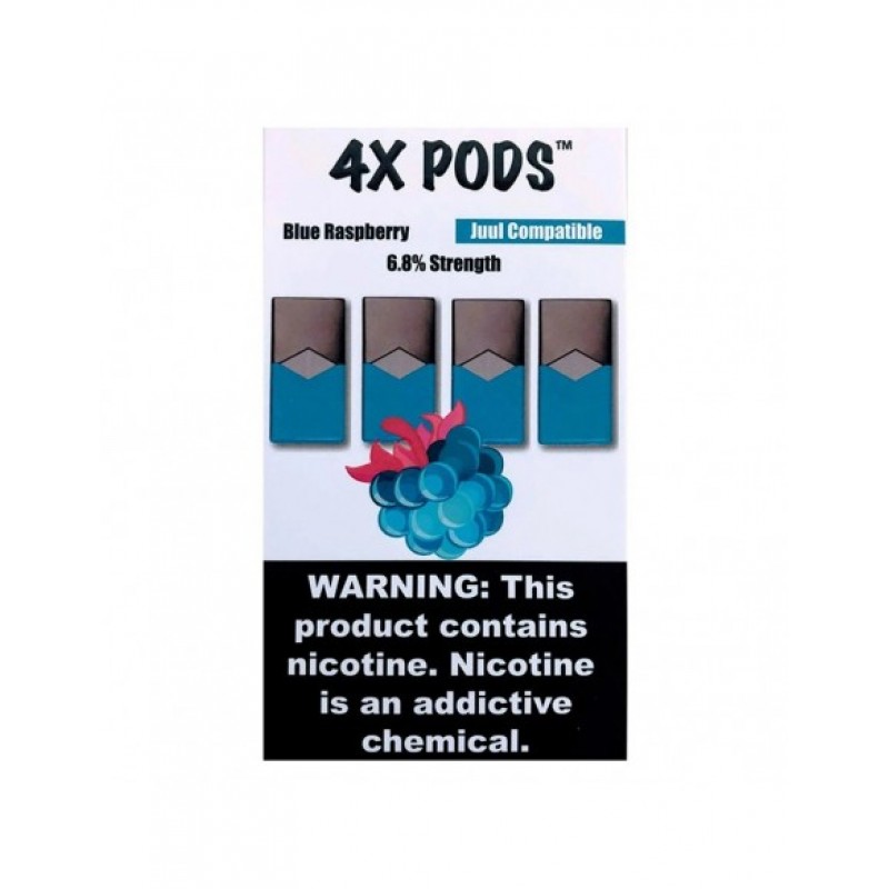 Blue Raspberry - 4X Pods Juul Compatible