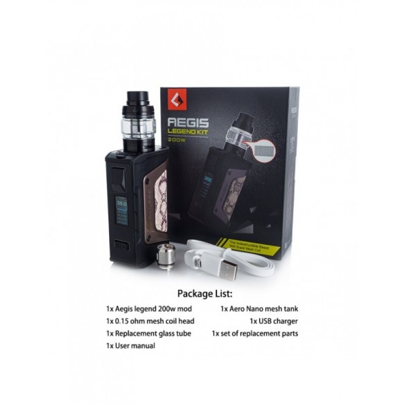 GeekVape Aegis Legend 200W TC Kit & Aero Mesh Tank