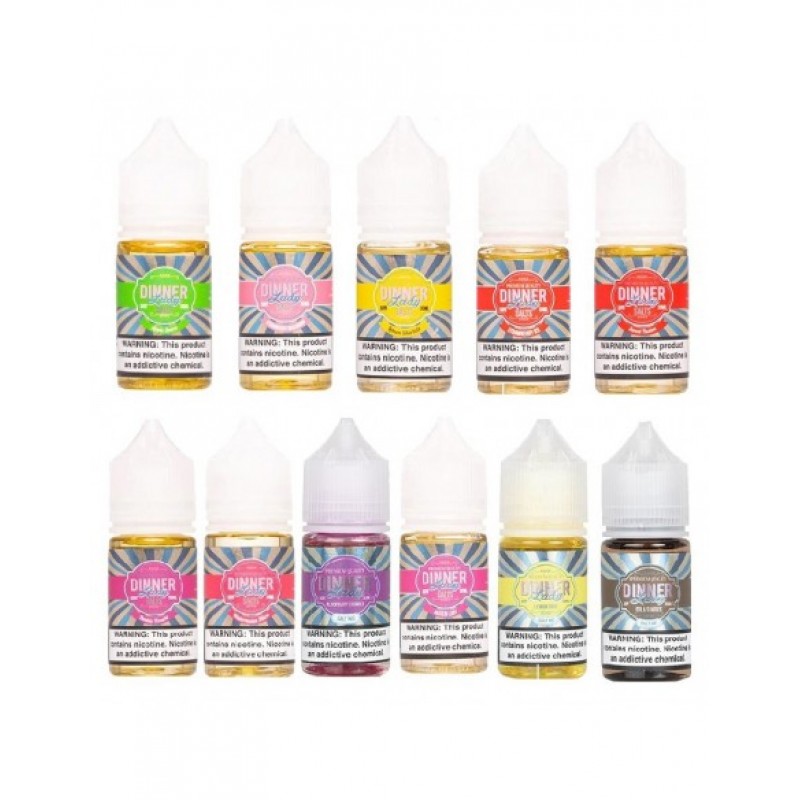 Dinner Lady Salt Nic Vape Juice 30ml Collection: Lemon Tart Included