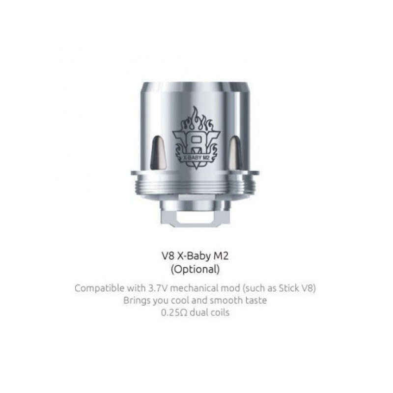 SMOK TFV8 X-Baby Coils M2/Q2/X4/T6/RBA Beast Broth...