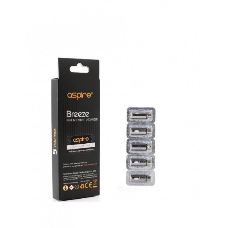 Aspire Breeze Coils 0.6 & 1.2 ohm (5pcs/pack)