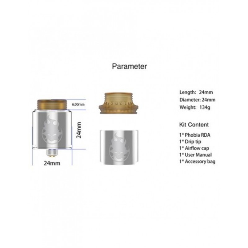 VandyVape PHOBIA BF RDA Tank(24mm/2ml)