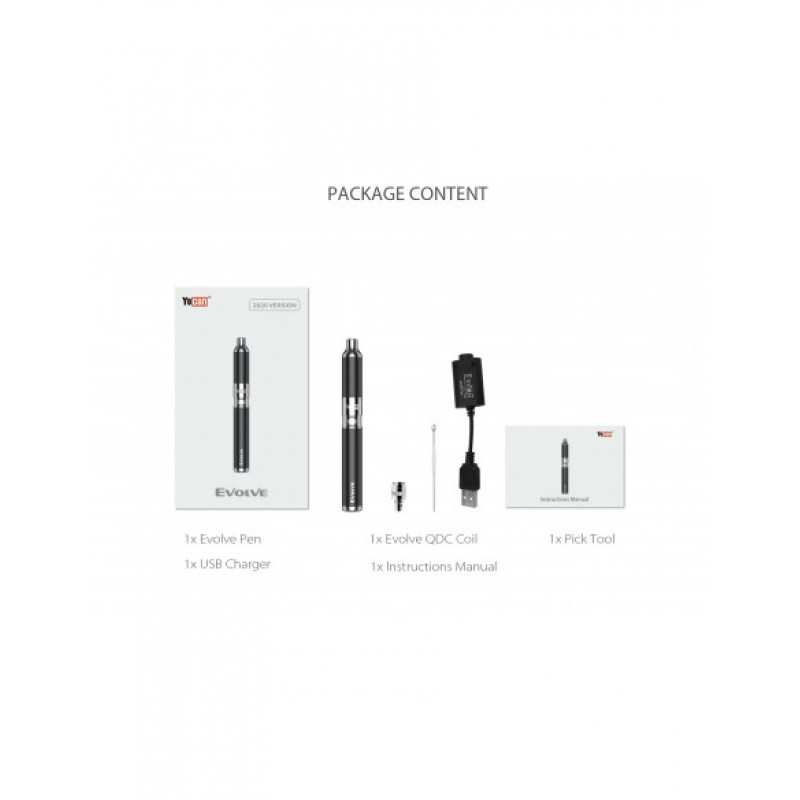 Yocan Evolve Kit 650mAh Wax Vaporizer Starter Kit Included Quartz Coil